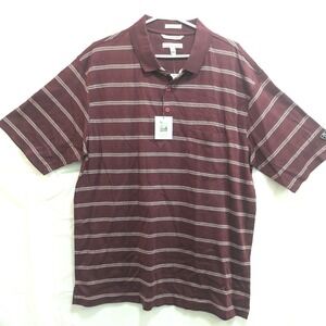 Palmer Golf Polo Shirt W/Pocket Striped Men's Large‎ Short Sleeve Golf Casual